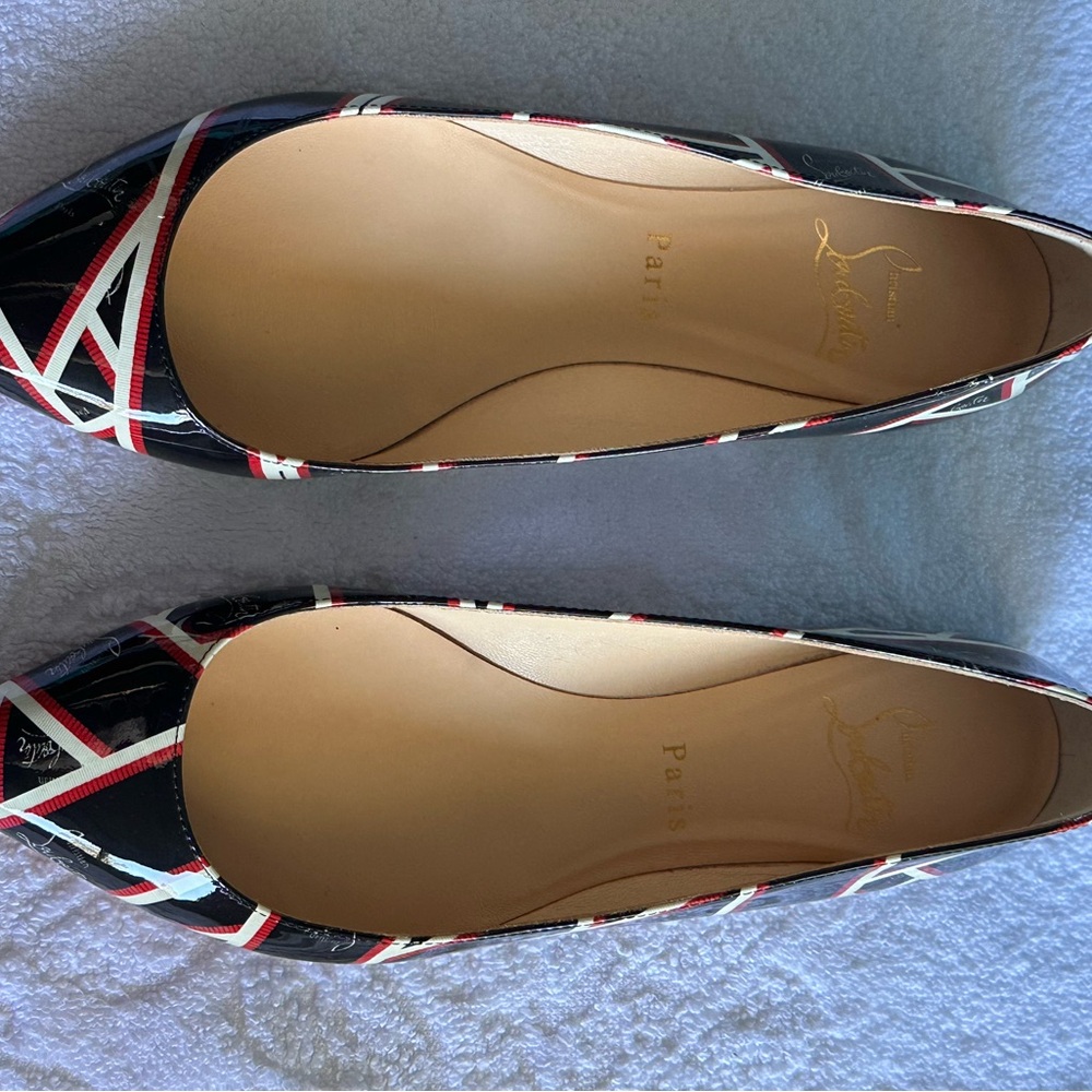 Christian Louboutin Black and Red Flats
